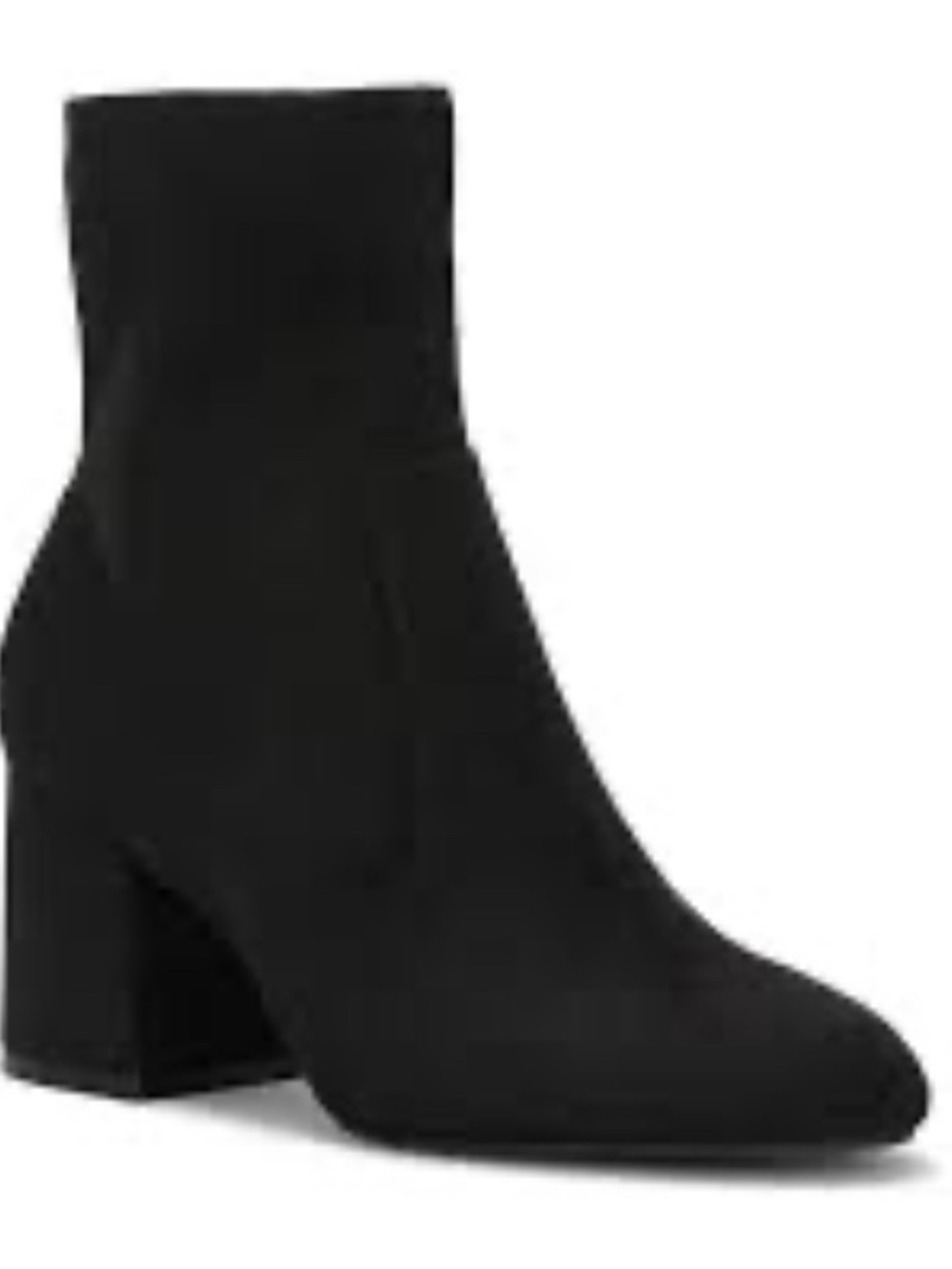 Marc Fisher Black Suede Zip Block Heel Ankle Booties